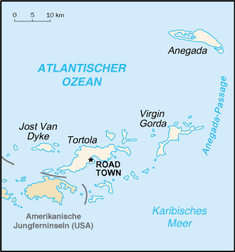 Karte Britische Jungferninseln