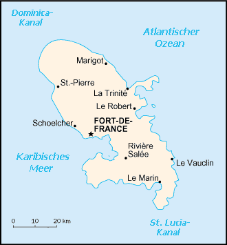Martinique-Karte